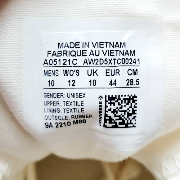 Converse Chuck 70 Hi Egret Tidepool Grey Yellow Men's 10 Women's 12 - Picture 6 of 6